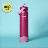 Basil HydraFizz Insulated Sipper Bottle 800ml 12Y+ – Classic Plum