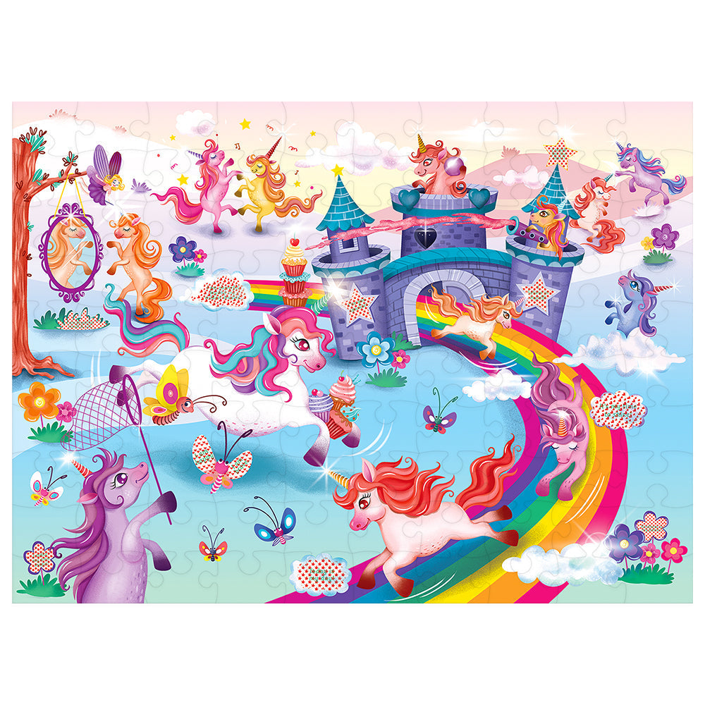 Chalk and Chuckles I Love Unicorns Secret Message Puzzle 48.5 × 35.5 cm Multicolor