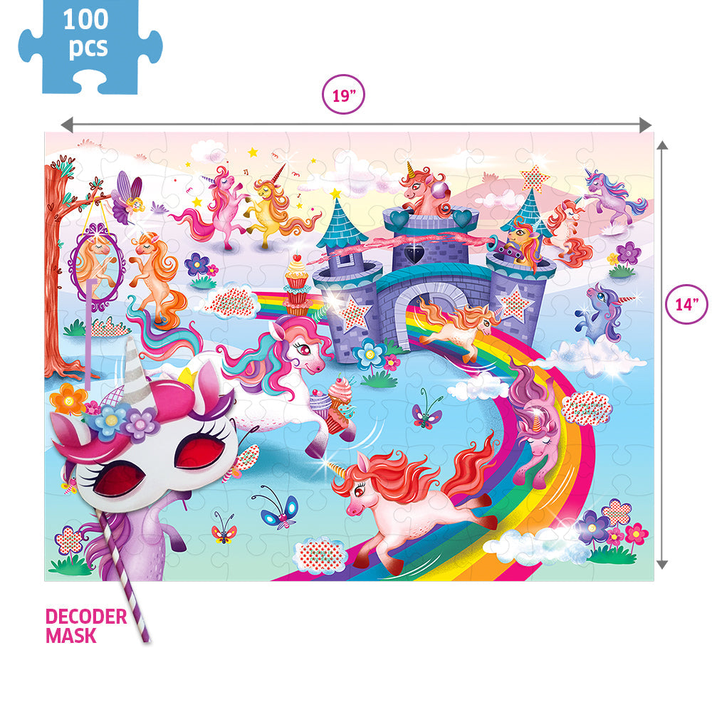Chalk and Chuckles I Love Unicorns Secret Message Puzzle 48.5 × 35.5 cm Multicolor