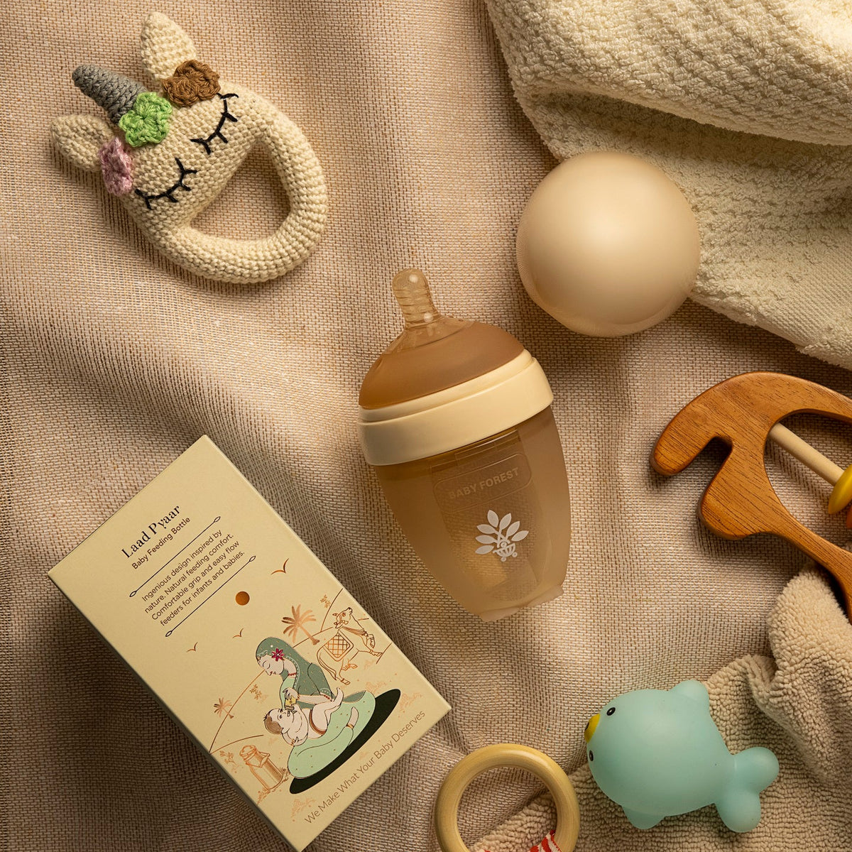 Baby Forest Laad Pyaar Silicone Feeding Bottle 150 ml – Slow Flow