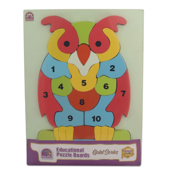 Hilife Number Owl Wooden Puzzle 3Y+ Multicolor