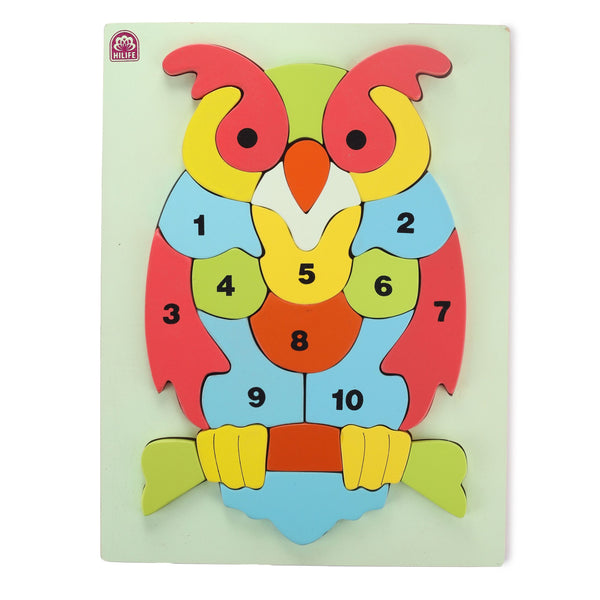 Hilife Number Owl Wooden Puzzle 3Y+ Multicolor