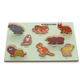 Hilife Wild Animal Raised Wooden Puzzle One Size Multicolor