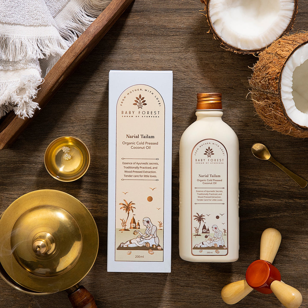 Baby Forest Narial Tailam Organic Cold-Pressed Coconut Oil – 200 ml