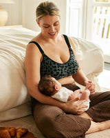 Momcozy 4-in-1 Hands Free Pumping Bra Leopard Grey - Medium