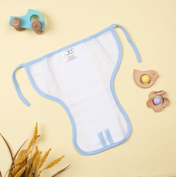 Tinycare Reusable Baby Nappies With Coloured Borders Plain Lemon Yellow ( Pack of 5 ) - Medium Size