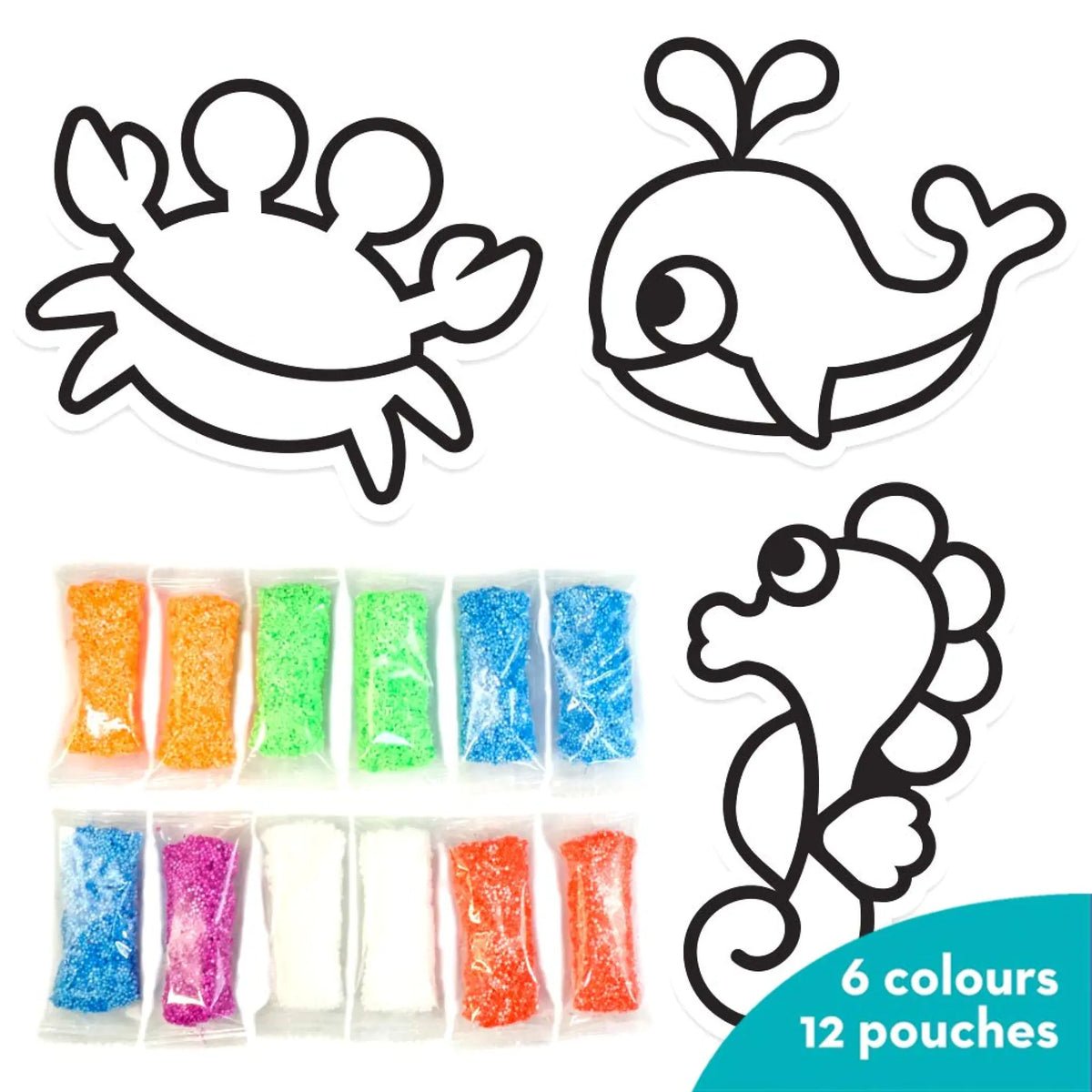 ImagiMake Clay Stickers Aqua World