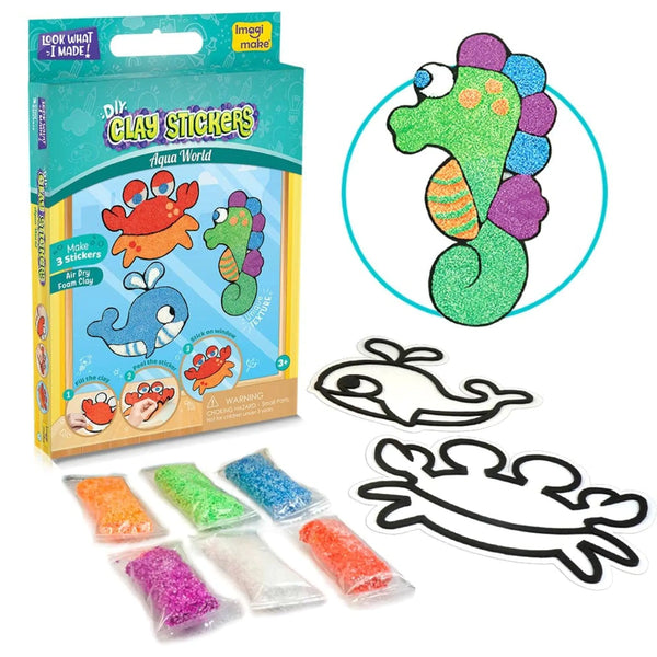 ImagiMake Clay Stickers Aqua World