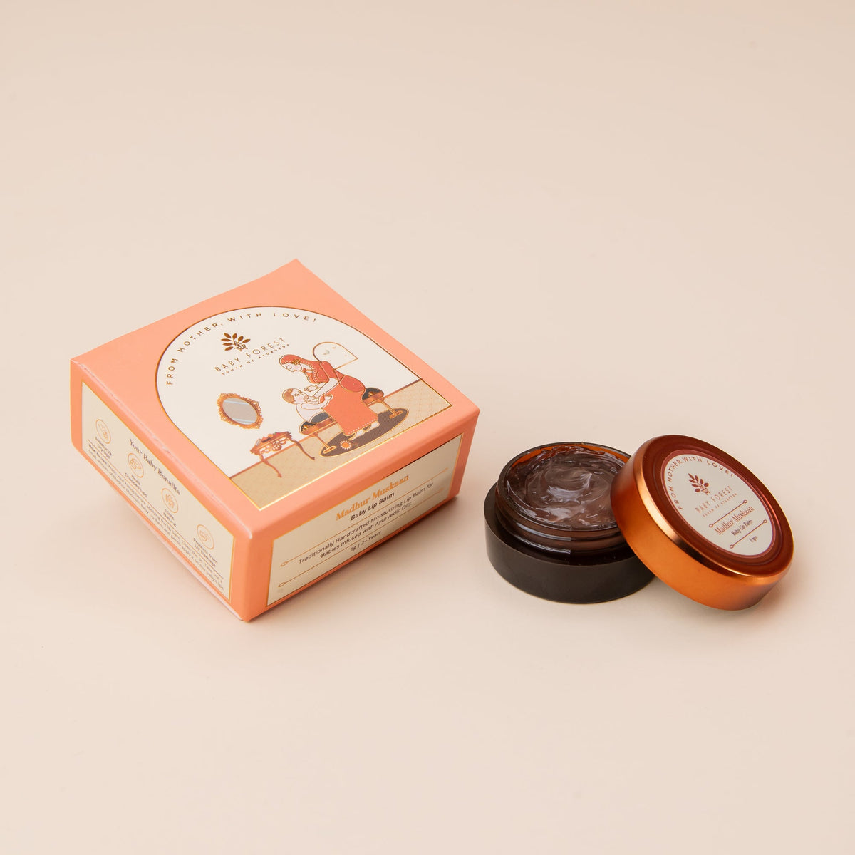Baby Forest Madhur Muskaan Baby Lip Balm with Coconut Oil & Chamomile – 5 g