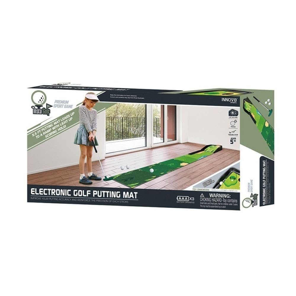 Innov8 Electronic Golf Putting Mat 183 × 27 × 8 cm Green