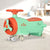 R For Rabbit Iya Iya Aero Swing Car for kids 2 in 1 Ride On - Green Orange