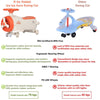 R For Rabbit Iya Iya Aero Swing Car for kids 2 in 1 Ride On - Green Orange