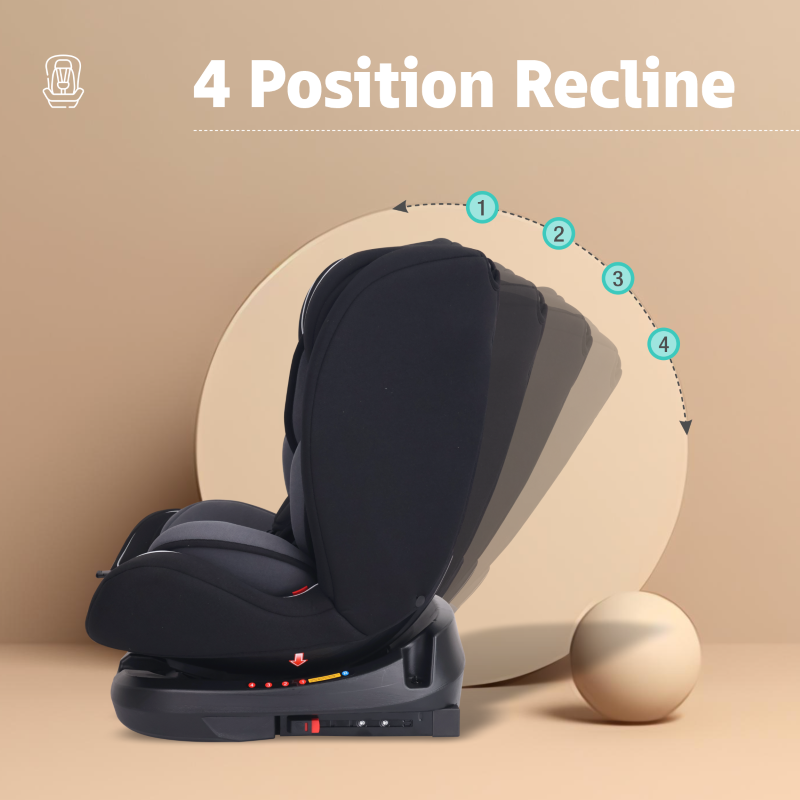 R For Rabbit Car Seat Jack N Jill Grand Isofix Black Grey