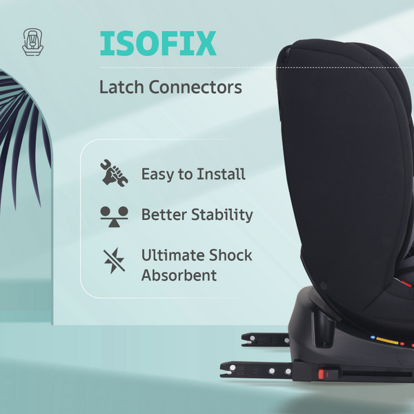 R For Rabbit Car Seat Jack N Jill Grand Isofix Black Grey