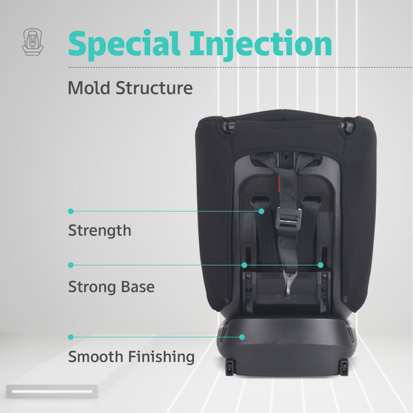 R For Rabbit Car Seat Jack N Jill Grand Isofix Black Grey