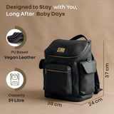 R For Rabbit Caramello Bold Neo Diaper Bag, Matte Finish Vegan Leather