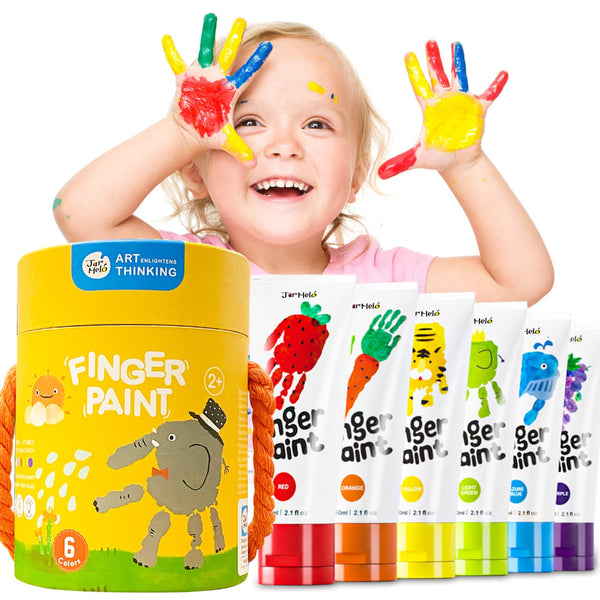 Jar Melo Washable Finger Paint Colors Set 6 Colors 2Y+