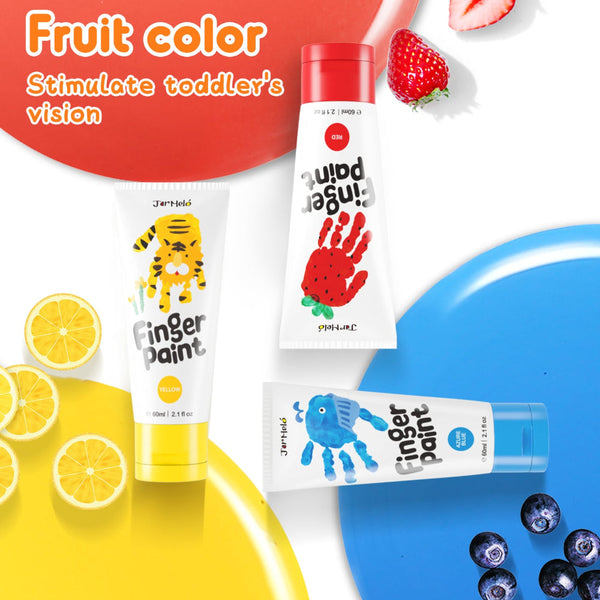 Jar Melo Washable Finger Paint Colors Set 6 Colors 2Y+