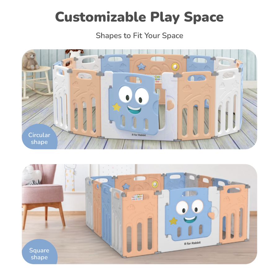 R For Rabbit Playmats Joyland Playpan Blue Orange