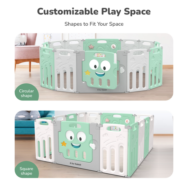 R For Rabbit Playmats Joyland Playpan Green White