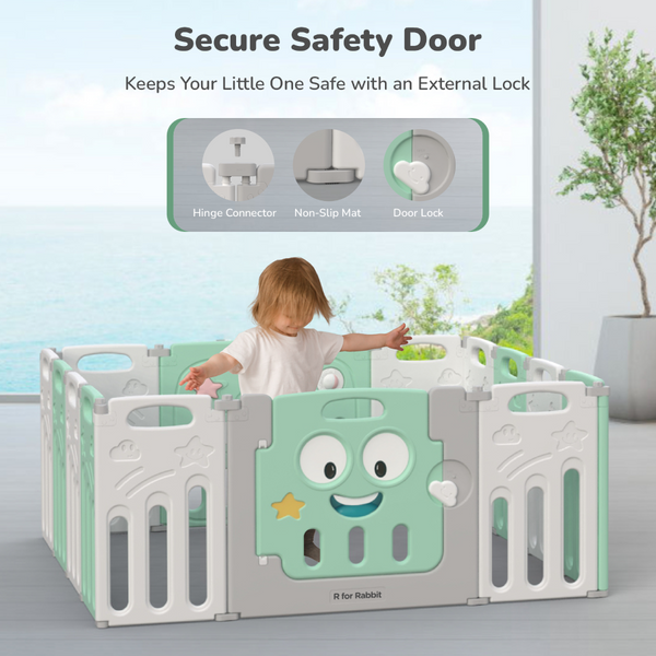 R For Rabbit Playmats Joyland Playpan Green White