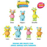 Dough Playset Funskool Fundough Jungle Friends 47 Parts + 4 Tubs 3Y+ – Multicolour