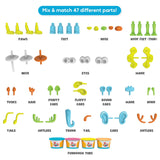 Dough Playset Funskool Fundough Jungle Friends 47 Parts + 4 Tubs 3Y+ – Multicolour