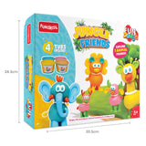 Dough Playset Funskool Fundough Jungle Friends 47 Parts + 4 Tubs 3Y+ – Multicolour