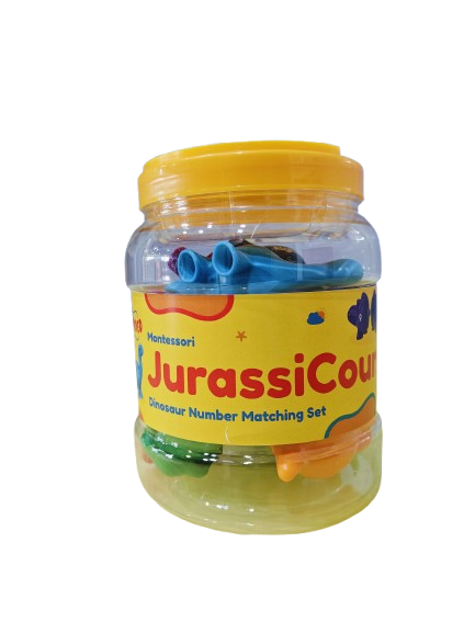 JurassiCount-Montessori Dinosaur Number Matching Set (20 pcs) 2 Years+