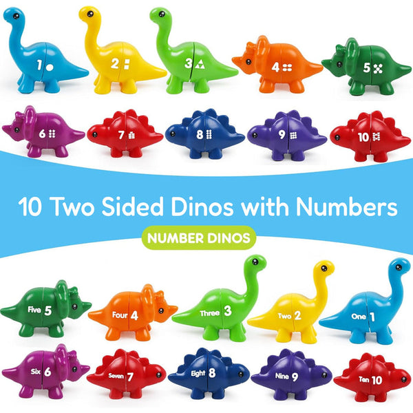 JurassiCount-Montessori Dinosaur Number Matching Set (20 pcs) 2 Years+