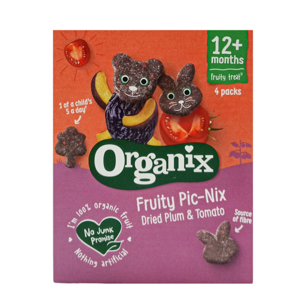 Organix Organic Fruity Pic-Nix Dried Plum & Tomato Toddler Snack – 12+ Months