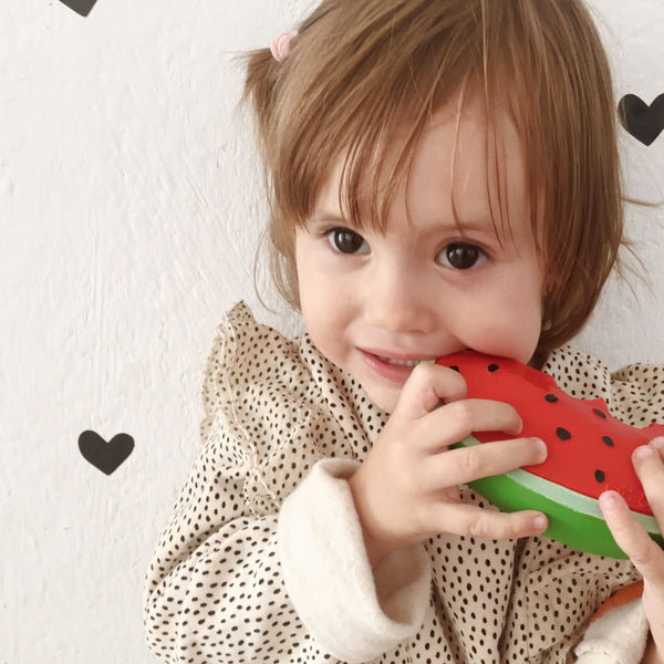 Oli & Carol Wally The Watermelon Natural Rubber Teether