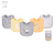 Duck Duck Goose Cvc Interlock Baby Bib, Pack Of 5, It's Feeding Time