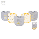 Duck Duck Goose Cvc Interlock Baby Bib, Pack Of 5, Happy Morning