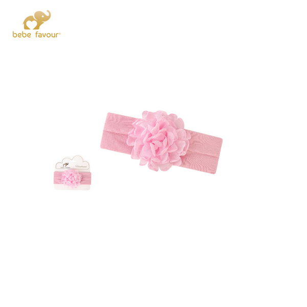 Baby Favour Floral Fancy Wide Headband - Peach