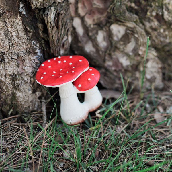 Oli & Carol Spot The Mushroom Natural Rubber Teether