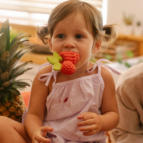 Oli & Carol Valery The Raspberry Natural Rubber Teether