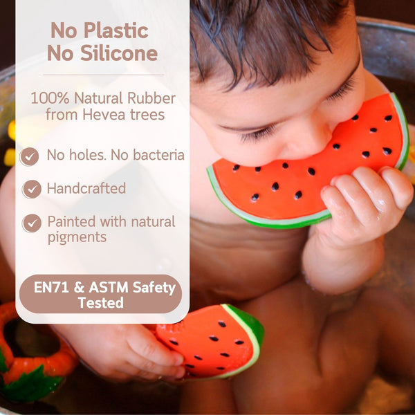 Oli & Carol Wally The Watermelon Natural Rubber Teether