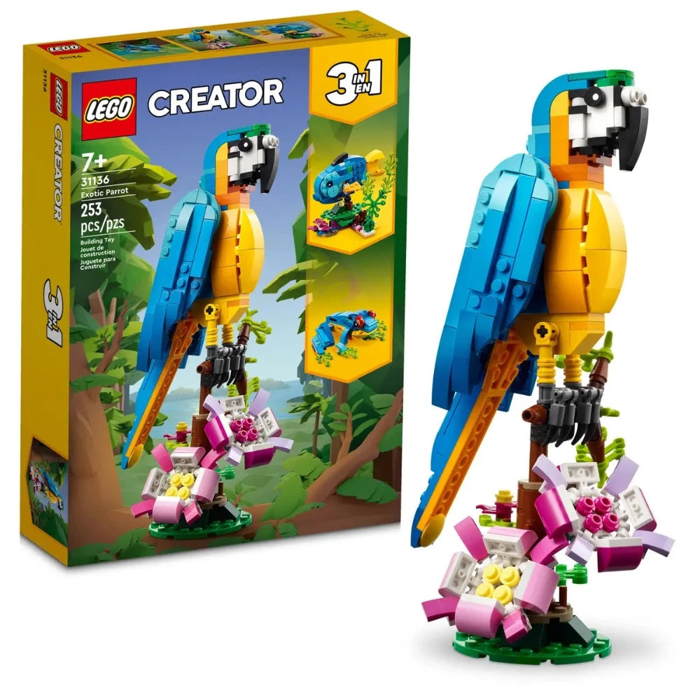 LEGO Creator 3-In-1 Exotic Parrot 7+ 253Pcs 31136