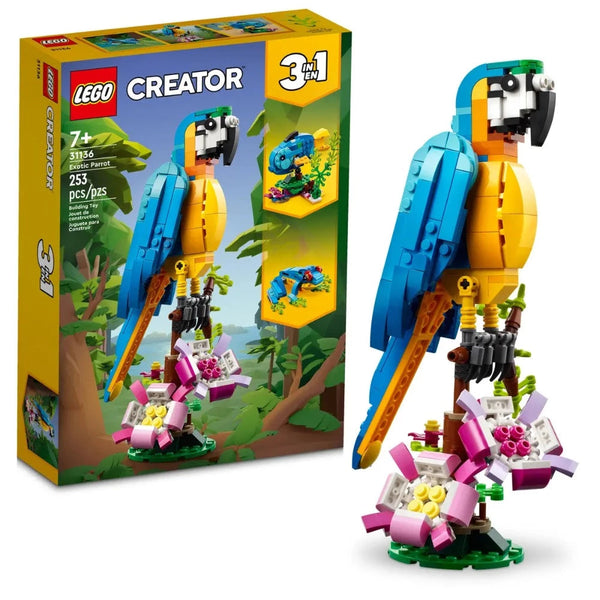 LEGO Creator 3-In-1 Exotic Parrot 7+ 253Pcs 31136