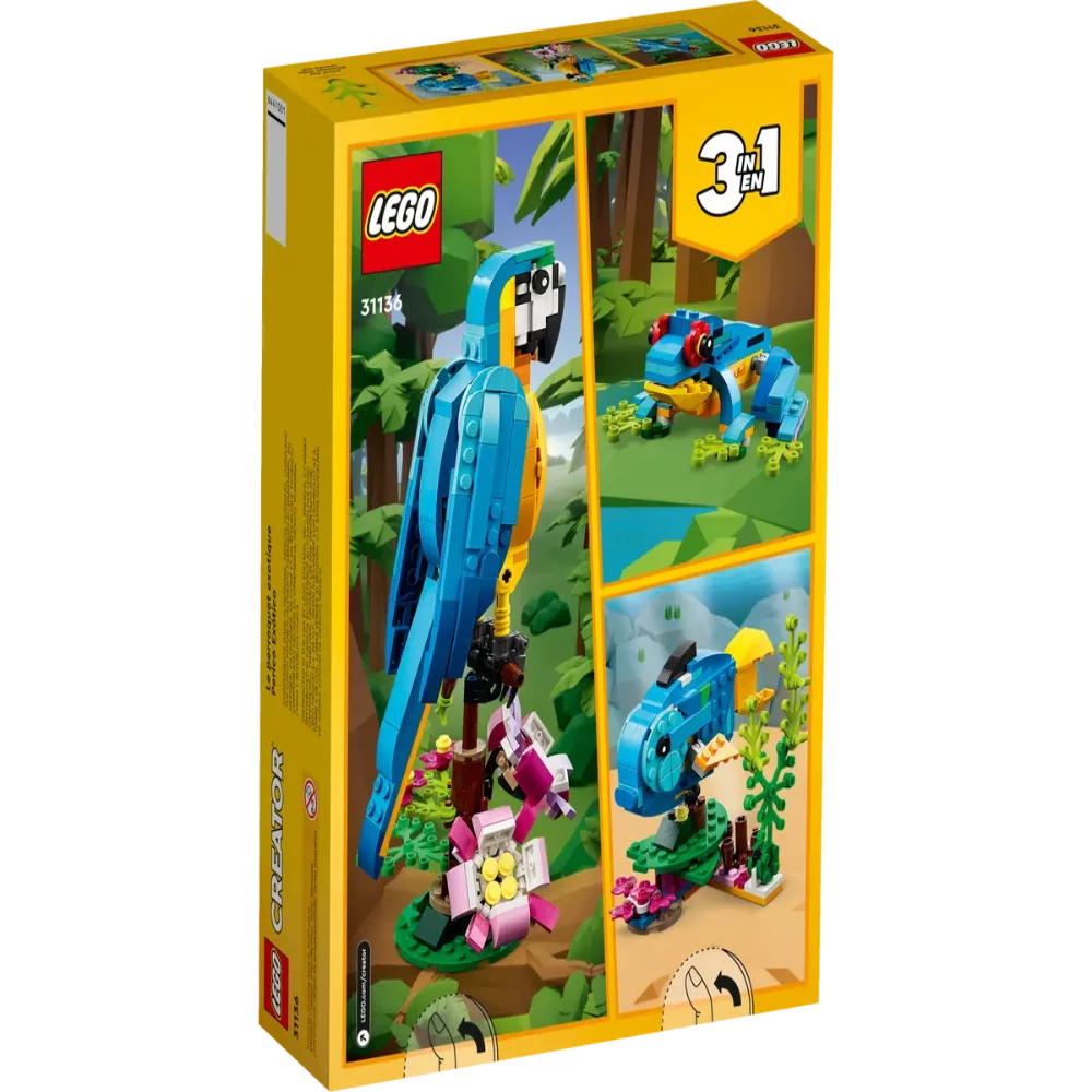 LEGO Creator 3-In-1 Exotic Parrot 7+ 253Pcs 31136