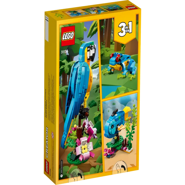 LEGO Creator 3-In-1 Exotic Parrot 7+ 253Pcs 31136