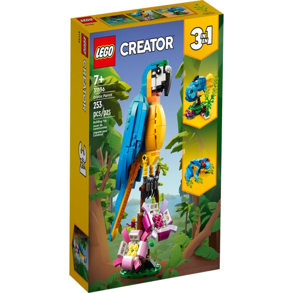 LEGO Creator 3-In-1 Exotic Parrot 7+ 253Pcs 31136