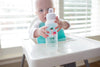 Dr. Brown’s Milestones Narrow Sippy Bottle, 8oz/250mL, 6m+ - Flamingo
