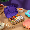 Basil Bento Quad 4-Compartment Stainless Steel Lunchbox 800 ml Purple Pop