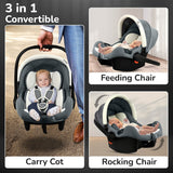 R For Rabbit Picaboo Sportz 3-in-1 Convertible Carry Cot Light Grey