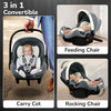 R For Rabbit Picaboo Sportz 3-in-1 Convertible Carry Cot Light Grey