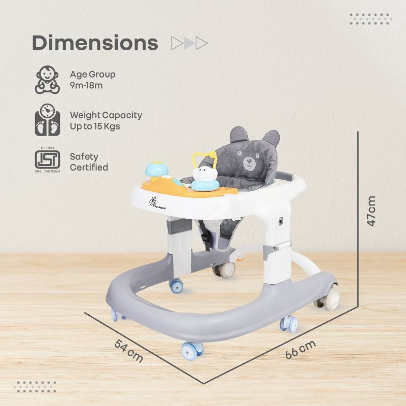 R For Rabbit Baby Walker Little Feet Sportz Grey White