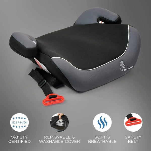 R for Rabbit Car Seat Little Jack Booster Seat - Black Grey