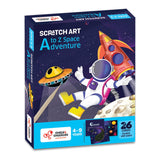 Chalk and Chuckles A-Z Space Adventure Scratch Art Cards 15 × 19 × 3.8 cm Multicolor